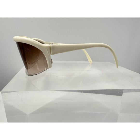 Vintage Brevettato Baruffaldi Wrap Sunglasses Ivory Frames Anti Fog Italy (L) - Picture 3 of 11